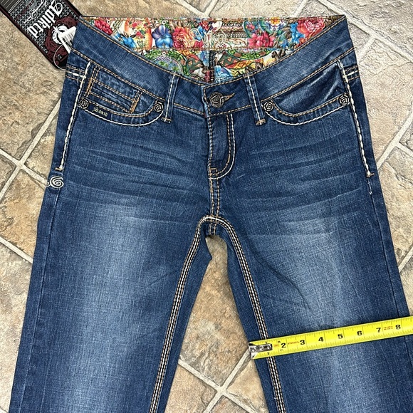 Adiktd Low Rise Wide Leg Jeans Reinforced Precision Seams Quality Hardware - Picture 14 of 16